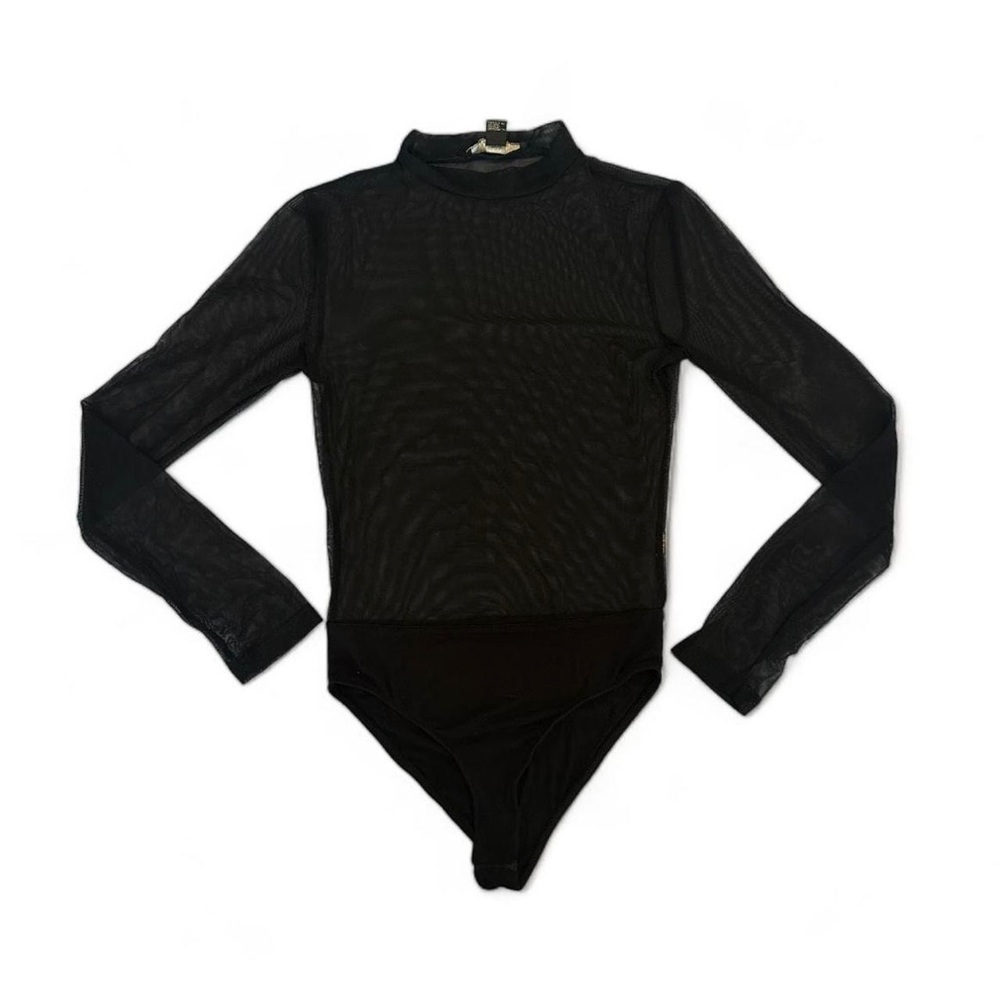 Forever 21 Black Mesh Top